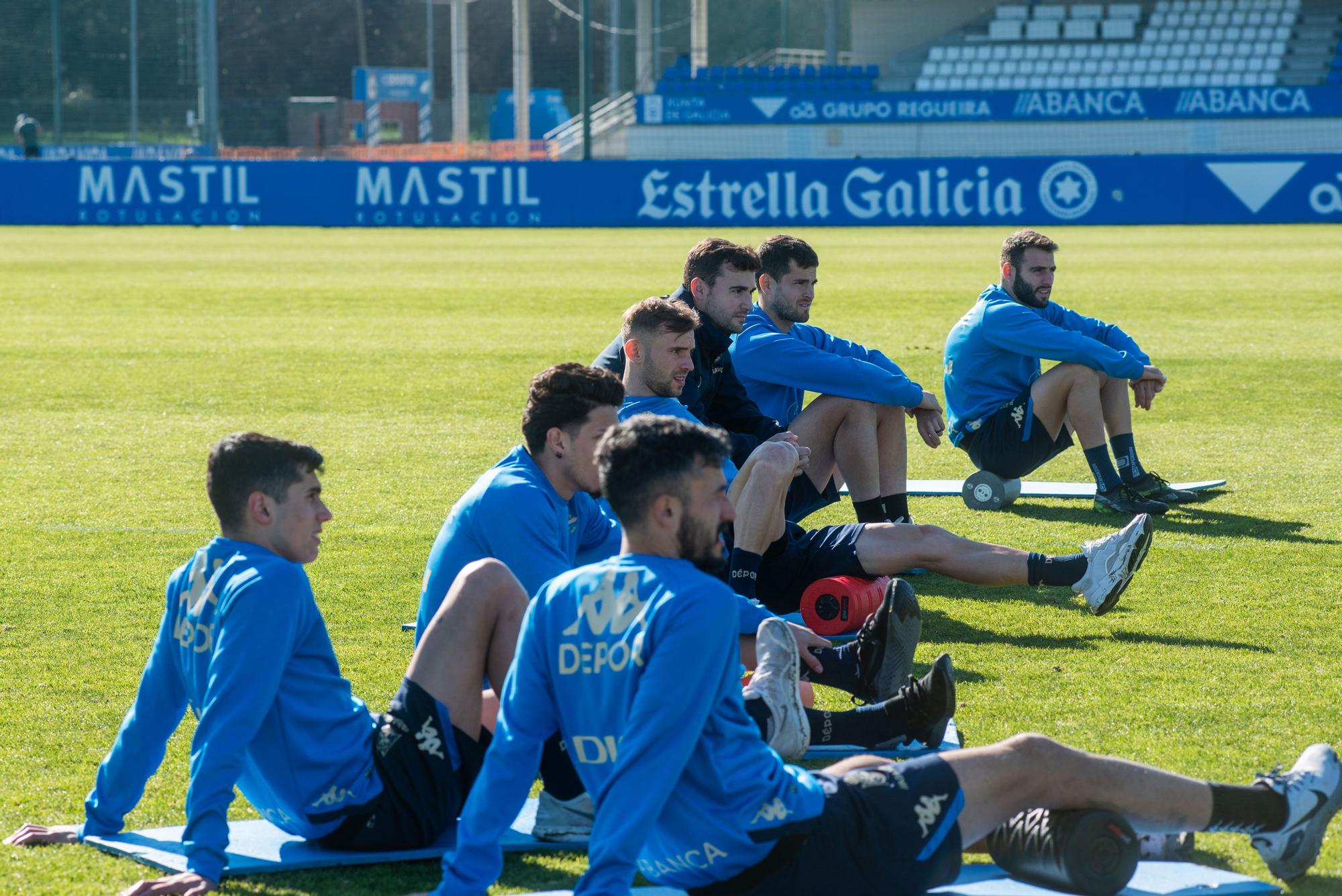 Entrenamiento del Deportivo en Abegondo