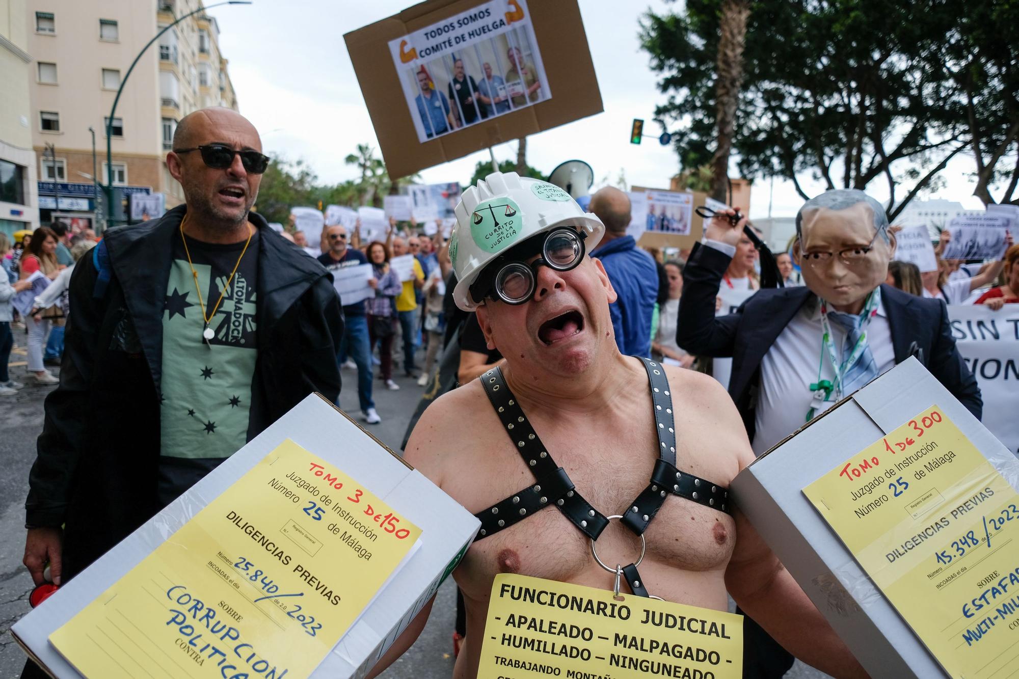 Manifestación del personal de justicia en Málaga, 9 de junio 2023