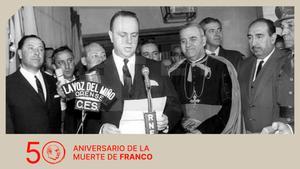 Manuel Fraga, en la inauguración de un parador.
