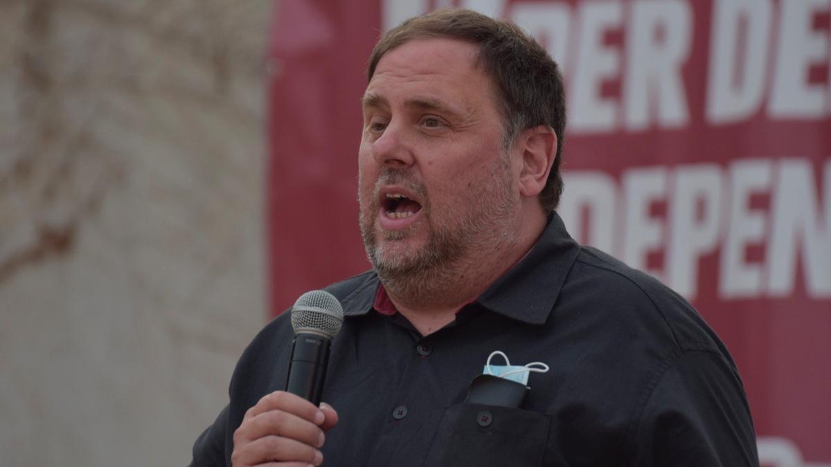 El líder de ERC, Oriol Junqueras, en un acto en Mataró.