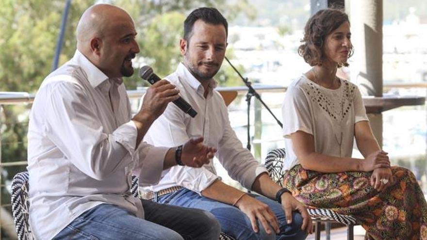 José Corraliza, Rafa Ruiz y Lidia Serrano durante la rueda de prensa en Heart.