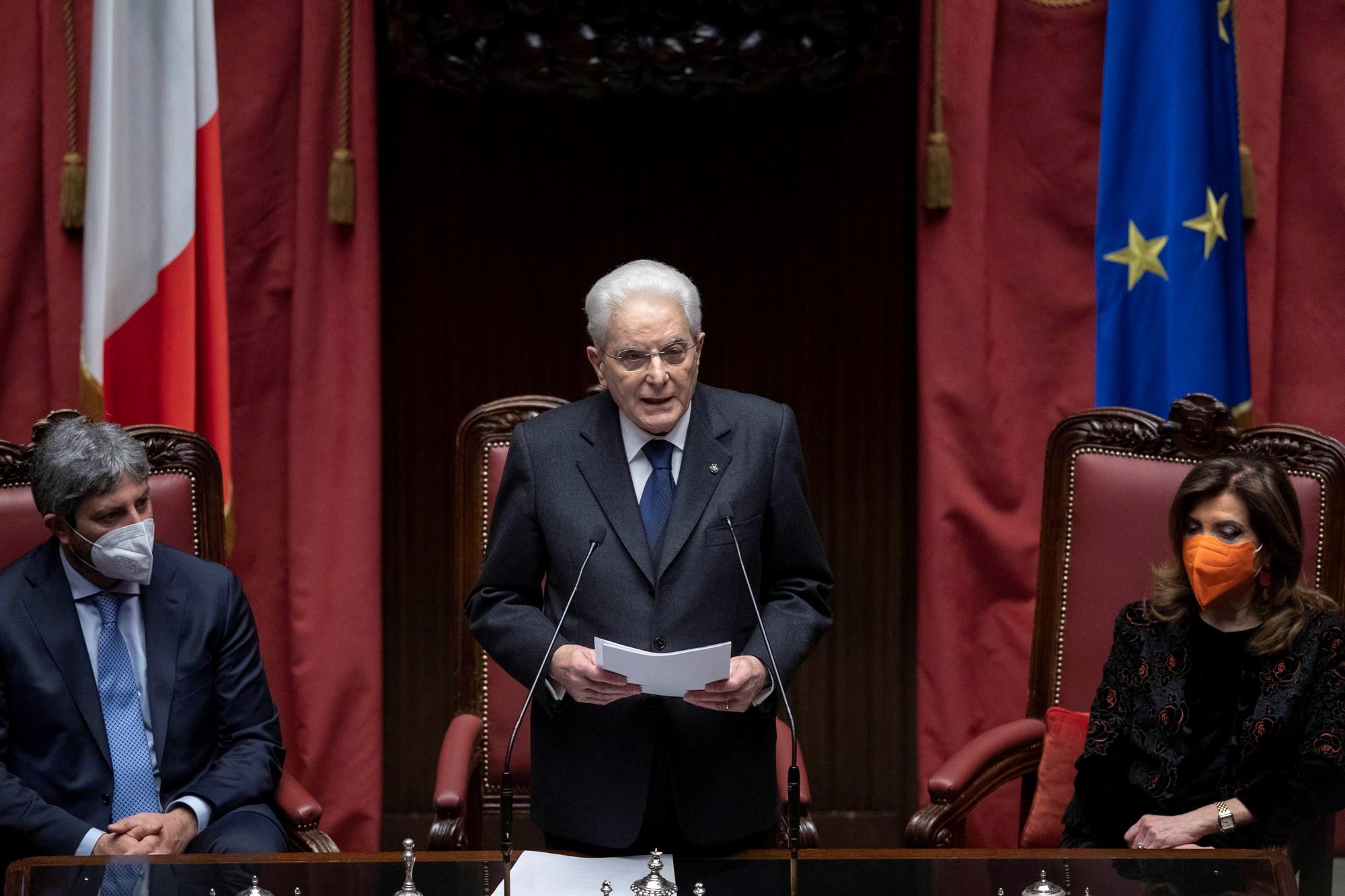 Sergio Mattarella, en el acto de jura de su cargo como presidente de Italia.