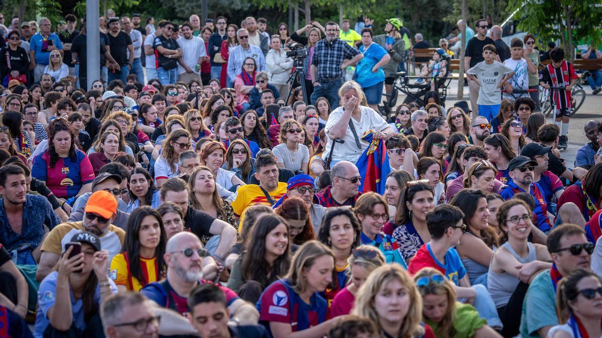 Ambiente en Barcelona por la  final de la Champions femenina Barça-Arsenal