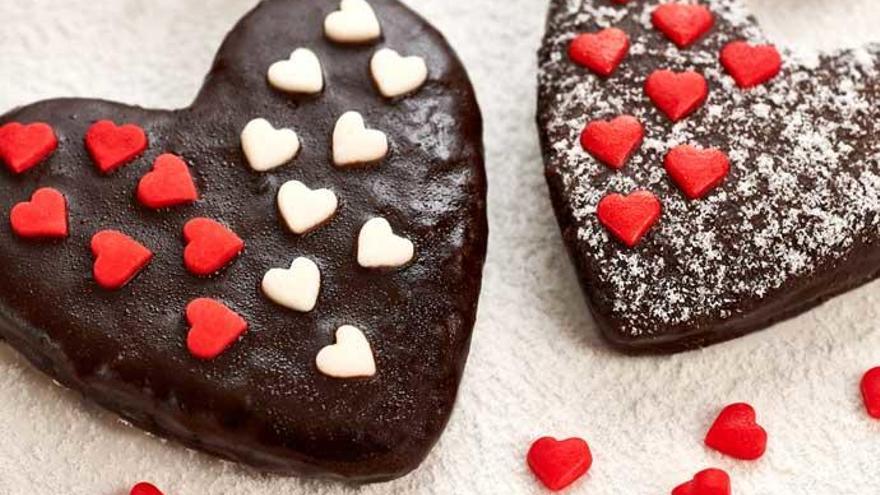 Tartas con forma de corazón para San Valentín.