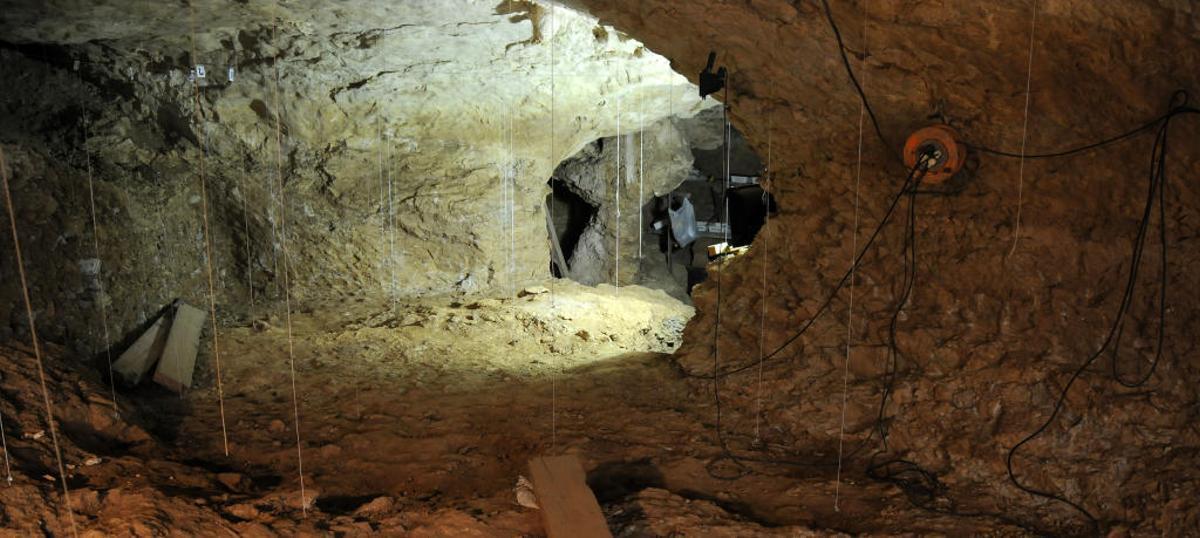 Vista de la cavitat de les Toixoneres.