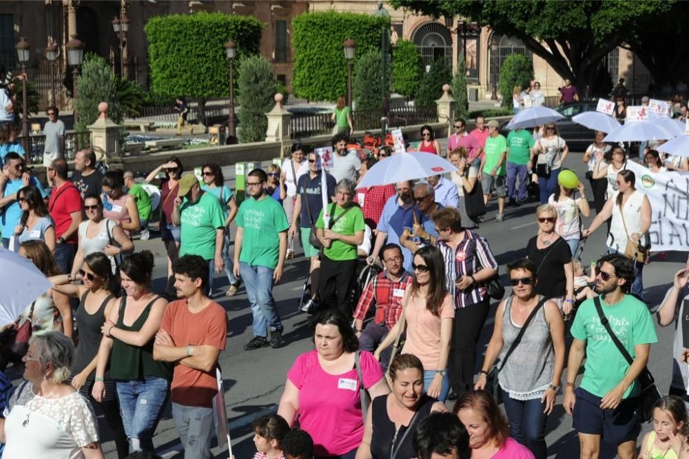 La protesta de educación en Murcia, en imágenes