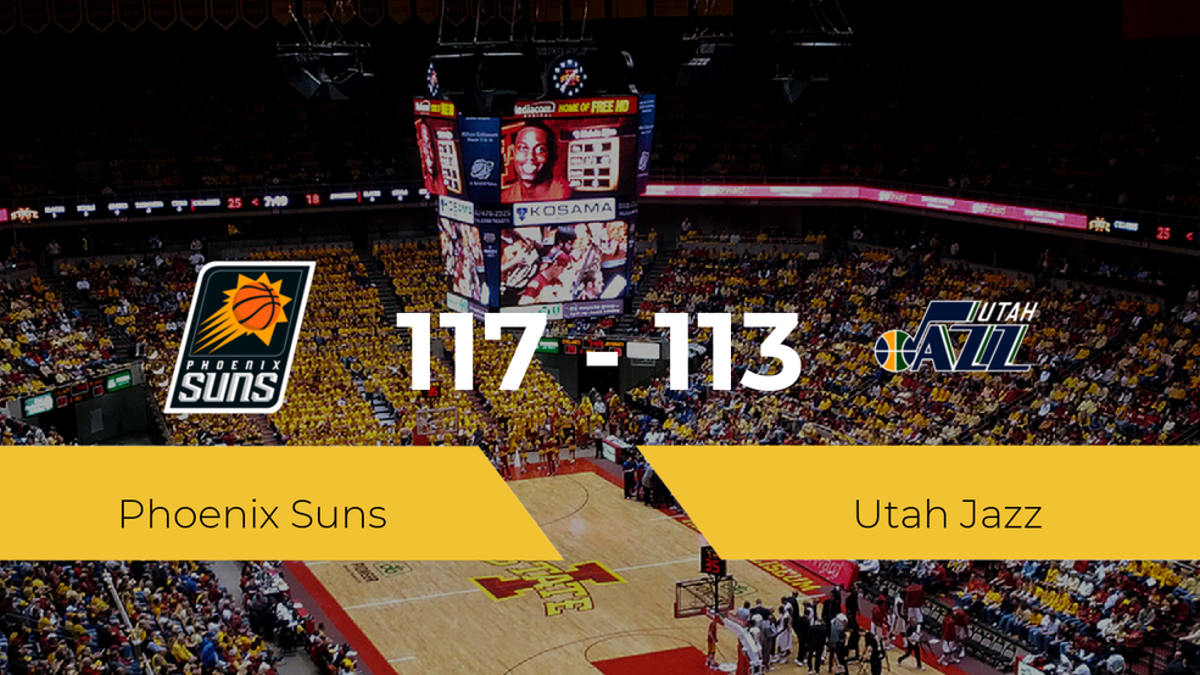 Phoenix Suns logra la victoria frente a Utah Jazz por 117-113