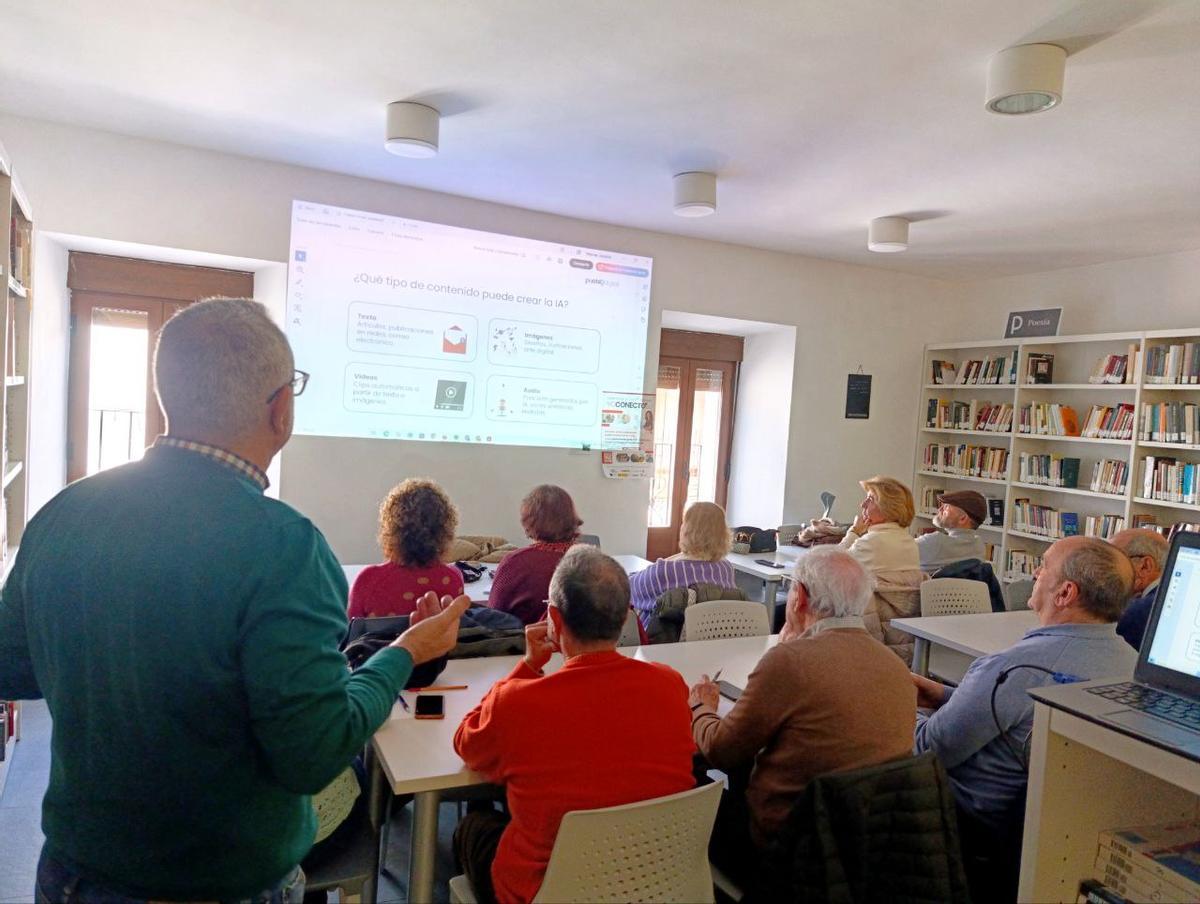 Una actividad celebrada, recientemente, en la biblioteca municipal.