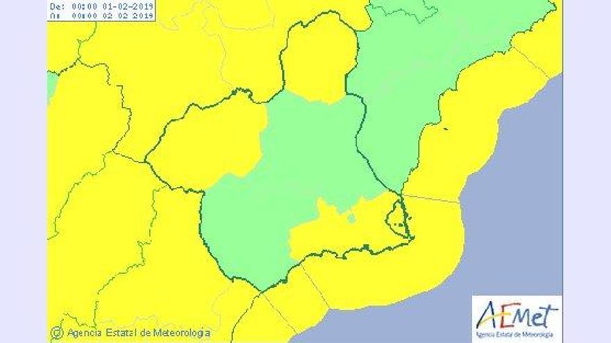 La Región, de nuevo en alerta por rachas de viento de hasta 70 km/h el viernes