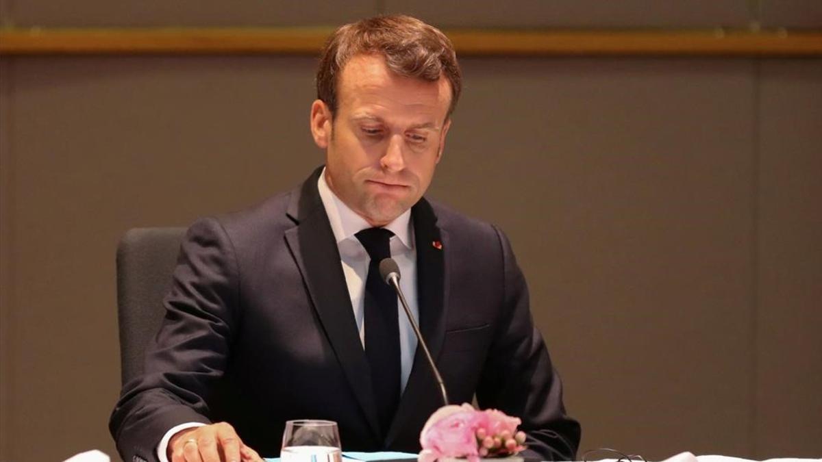 Emmanuel Macron durante la última cumbre europea.