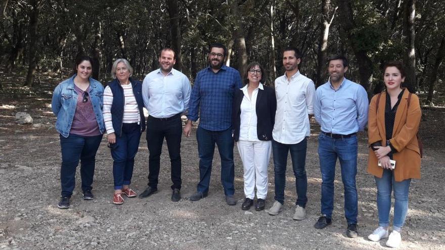 Autoridades autonómicas y municipales, hoy en la finca de Gabellí Petit.