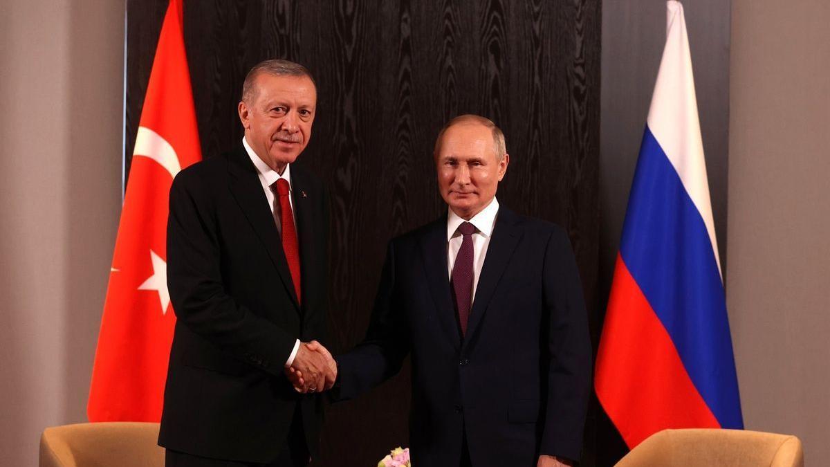 El presidente ruso, Vladímir Putin, y su homólogo turco, Recep Tayyip Erdogan.