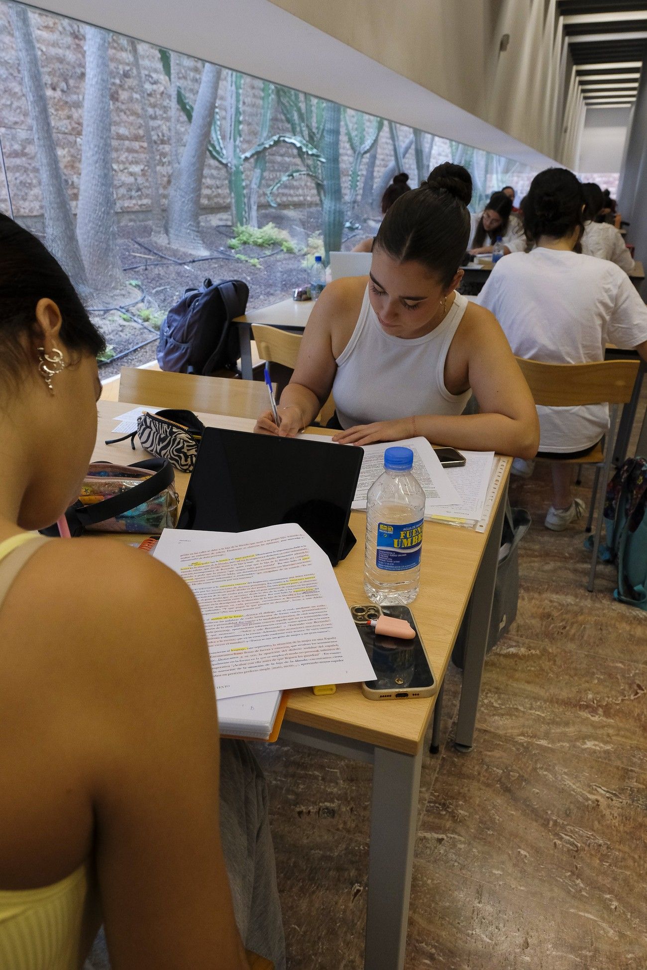 Estudiantes preparando la EBAU 2022/2023 en la Biblioteca del Estado de Las Palmas de Gran Canaria