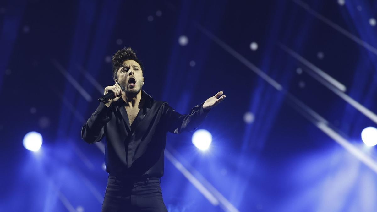 Blas Cantó, durante su actuación en Eurovisión.