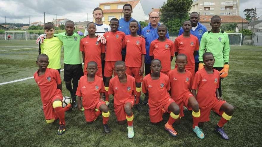 La formación africana jugará hoy en O Pombal (18.00 horas) ante el Kashiwa Reysol. // I. Abella