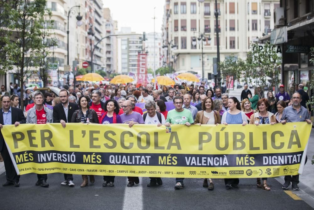 Manifestación en València en defensa de la Educación Pública