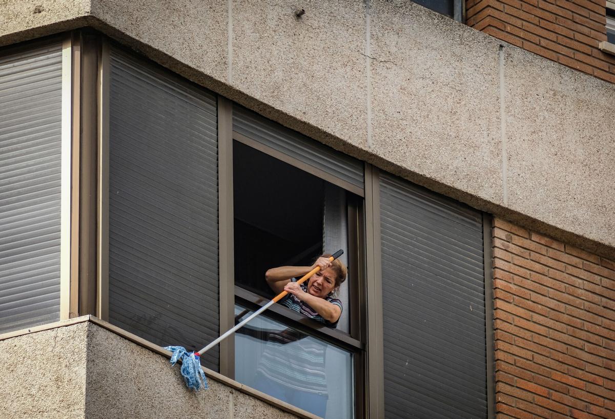 BADAJOZ. LOS VECINOS DE LA  PLAZA DE LA CONSTITUCION SE QUEJAN DE LA PROLIFERACION DE PALOMAS,