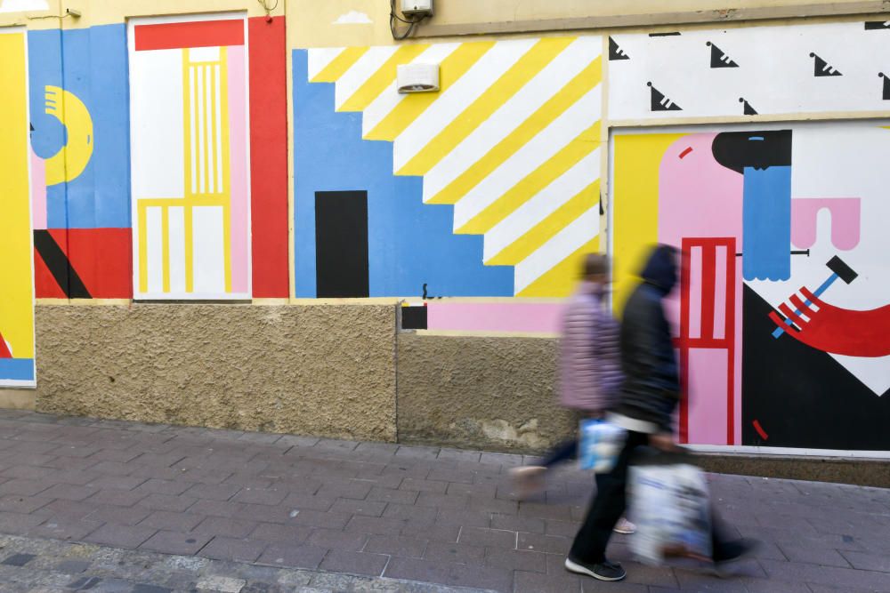 Mural de Berni Puig al carrer Vilanova de Manresa