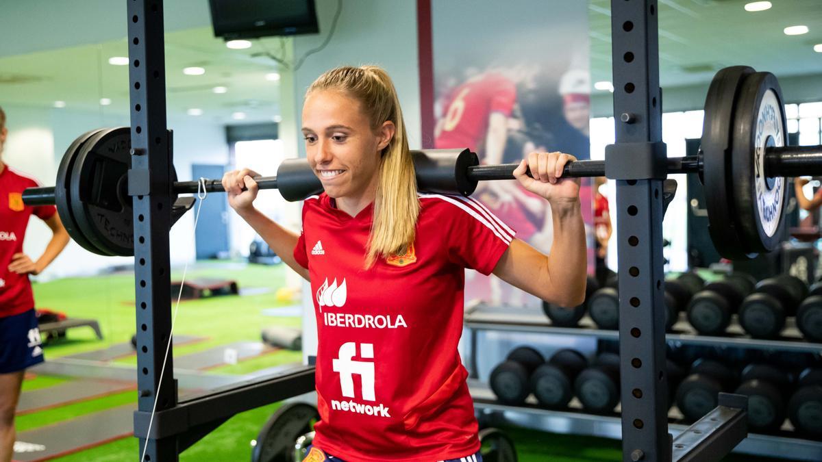 Maitane López, en el gimnasio.