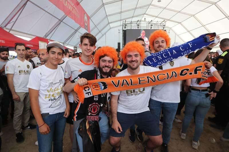 Fan zone del Valencia CF en el viejo cauce del río