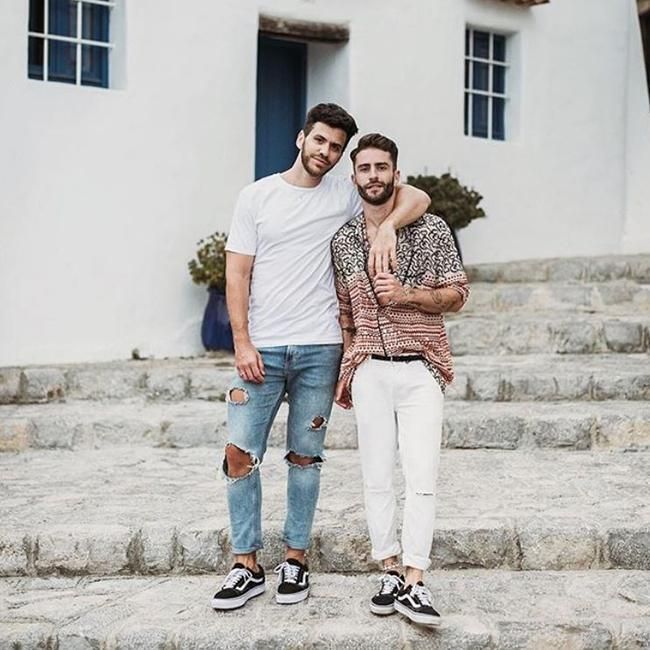 Pelayo Diaz y Andy McDougall durante sus vacaciones