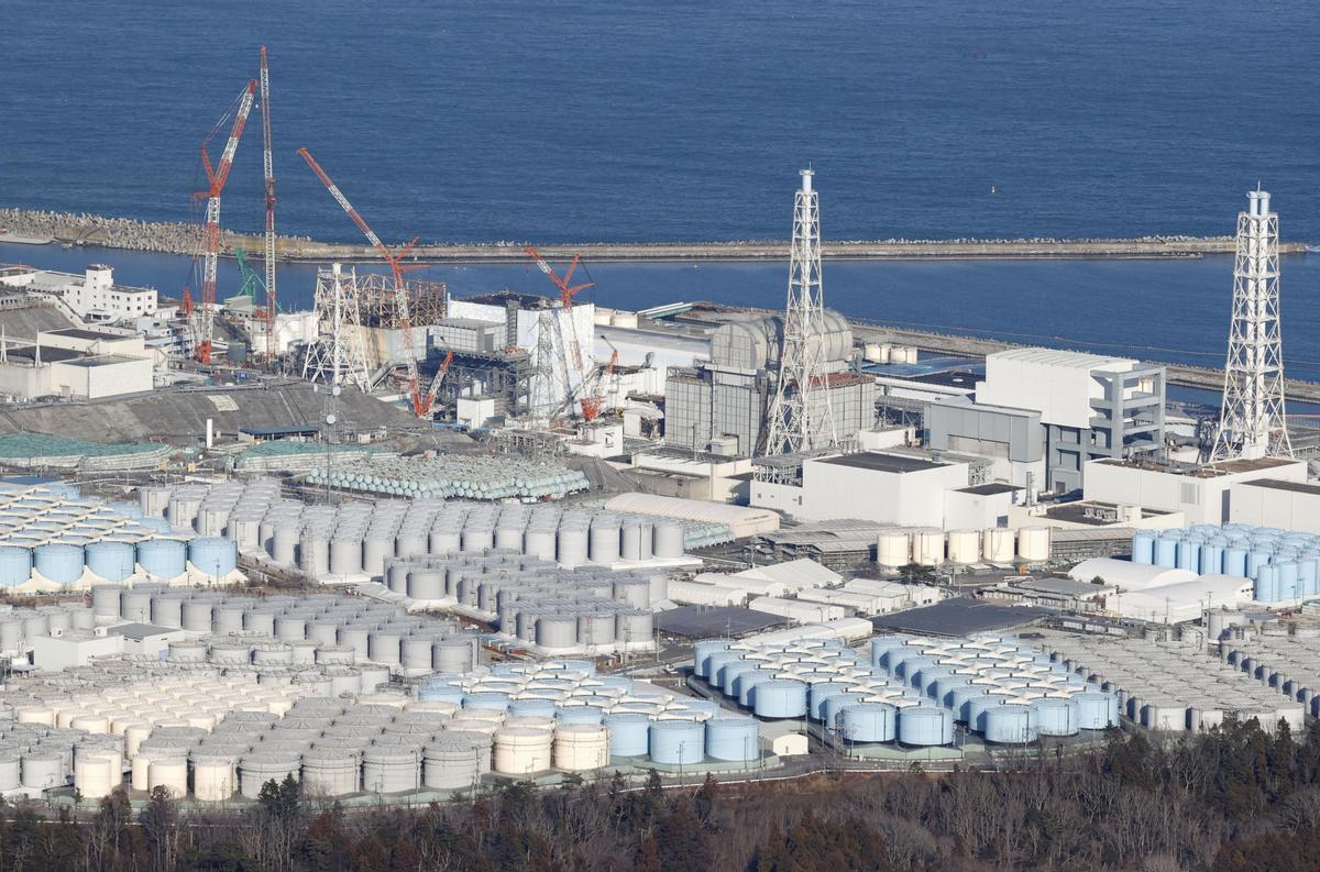 Una imagen aérea de la central nuclear de Fukushima, en Japón.