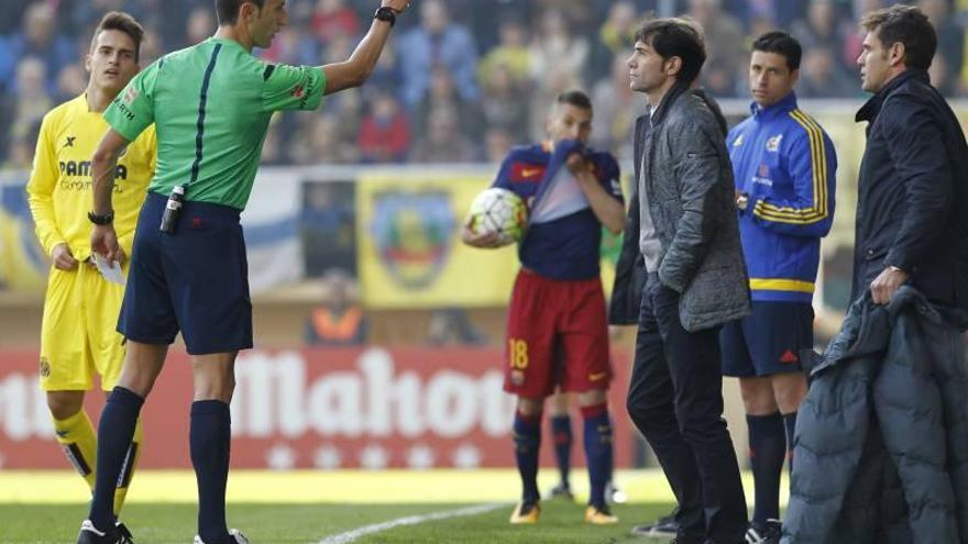 Marcelino, sancionado con dos partidos por su expulsión contra el Barça