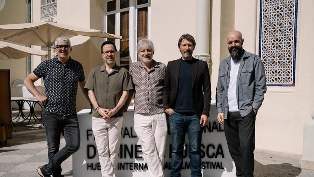 Nacho Lasierra, José Alberto Andrés Lacasta, Germán Roda, Gaizka Urresti y Javier Calvo en la 54ª edición del Festival Internacional de Cine de Huesca