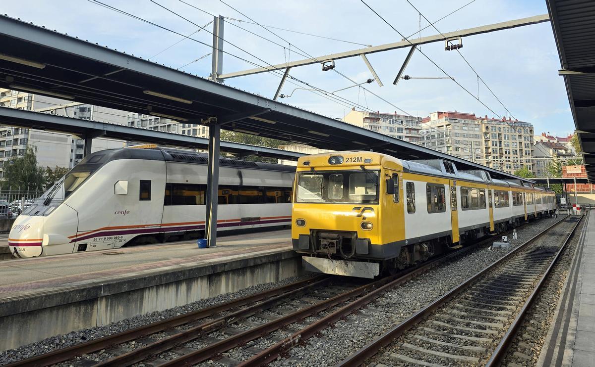Tren que realiza el trayecto actual entre Vigo y Oporto.