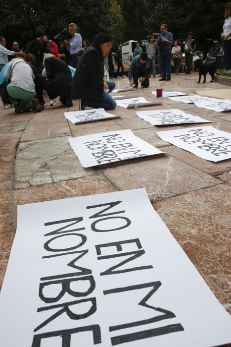 Manifestación en Oviedo de solidaridad con Cataluña