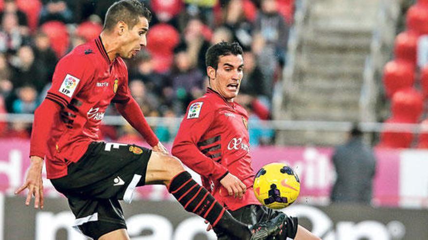 Geijo y Alfaro en el último partido de este año, victoria ante el Girona (2-0), en el Iberostar Estadio.