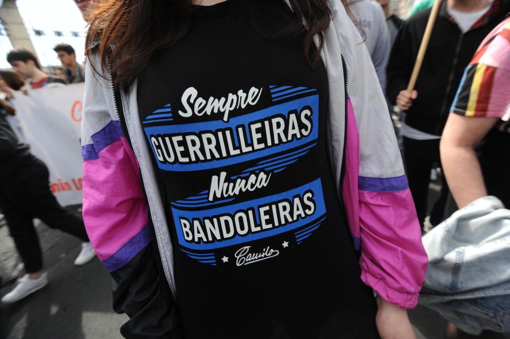 Manifestación de estudiantes en A Coruña