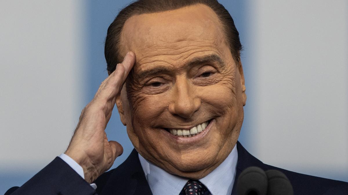 Silvio Berlusconi durante un discurso en campaña electoral, el 22 de septiembre del 2022.