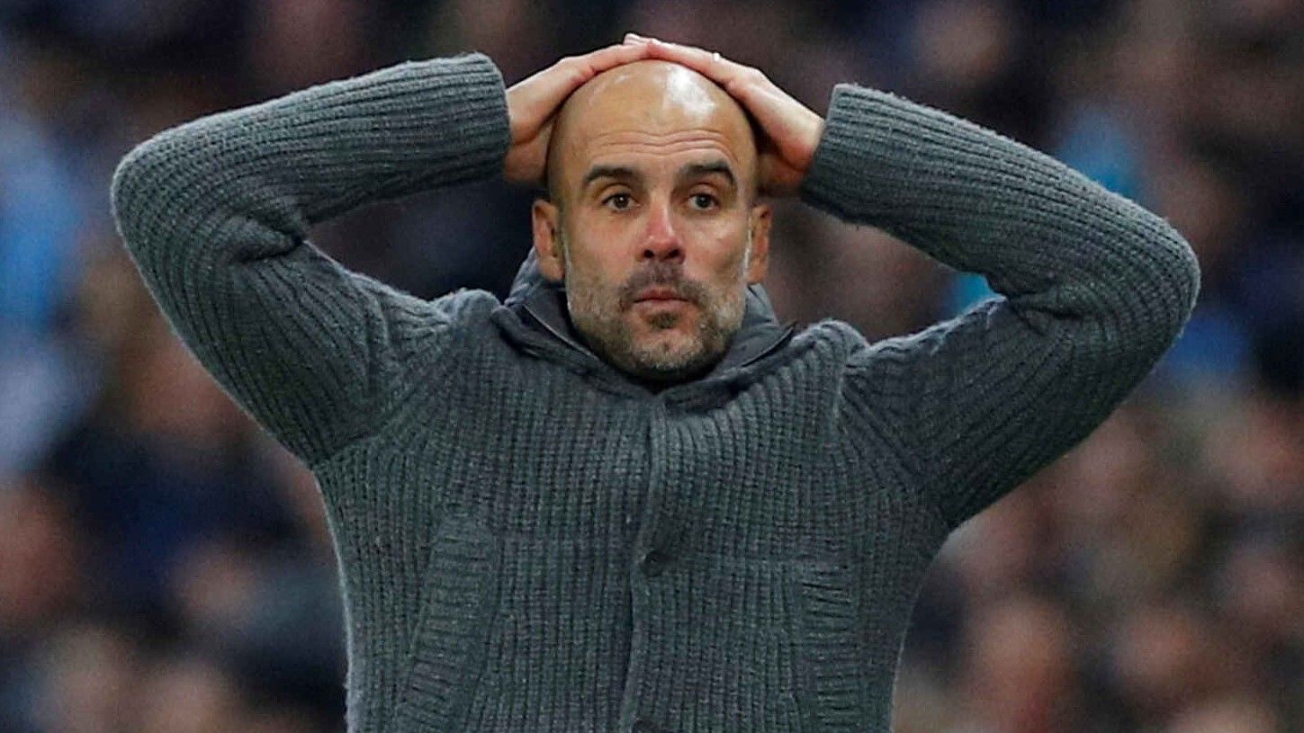 Guardiola, en un partido del City.