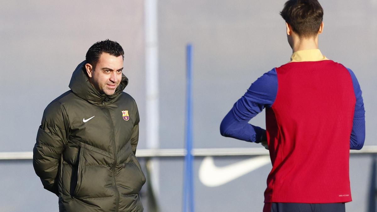 Xavi, antes de que el Barça se enfrente al Betis en Sevilla.