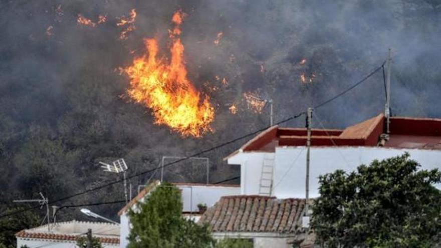 Desalojan durante la noche a los vecinos de Tejeda ante el avance del incendio en Gran Canaria