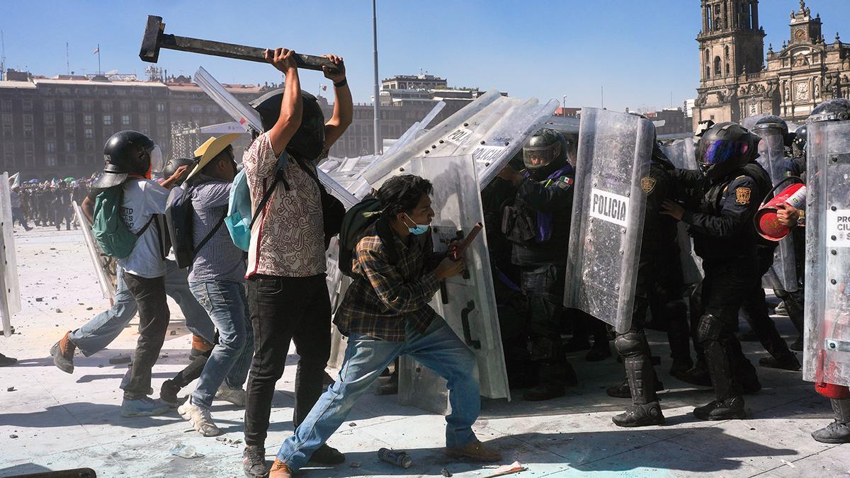 Incidentes en la marcha de la ‘Generación Z’ contra la corrupción en México