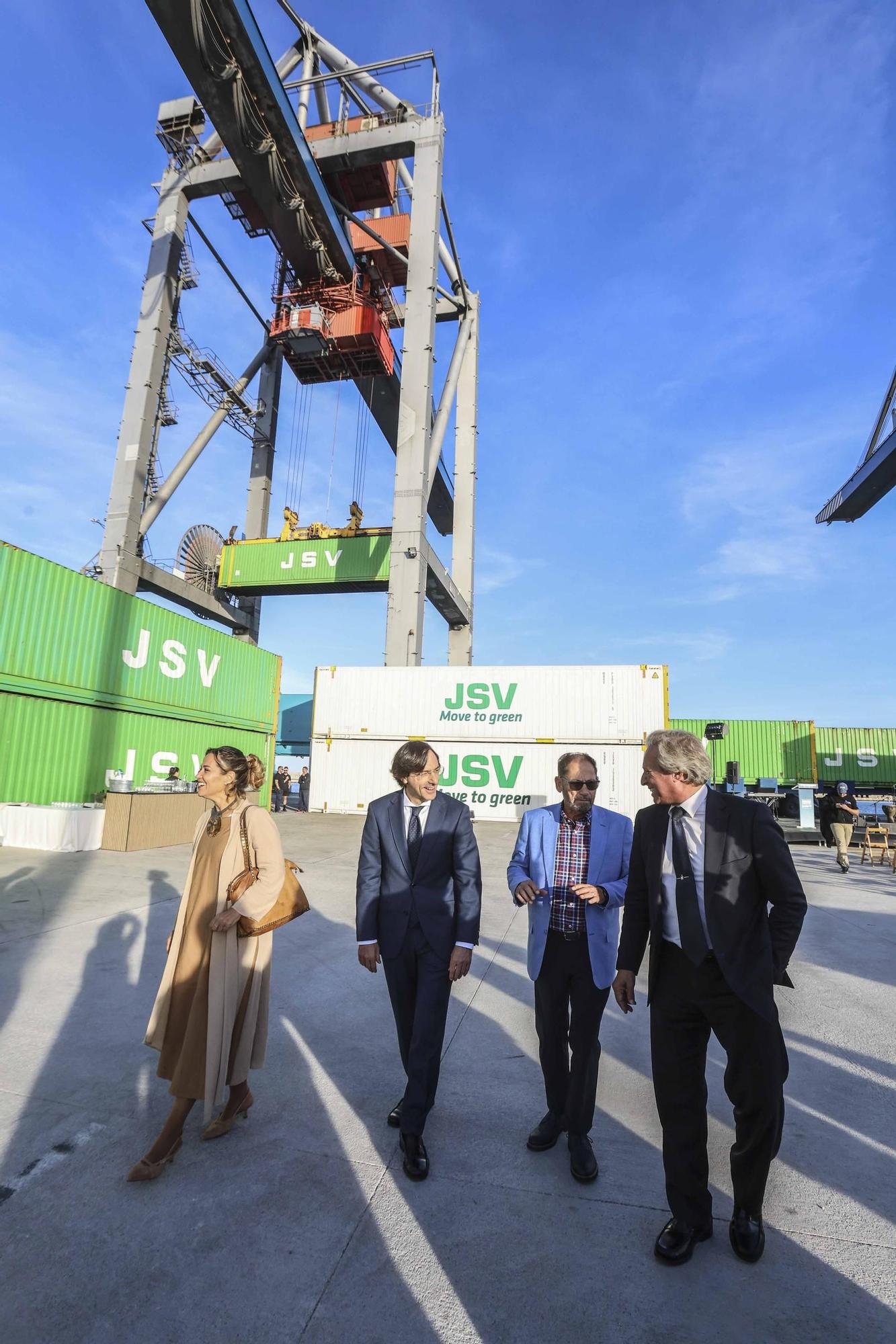 Inauguración de la nueva terminal de contenedores del puerto de Alicante, que gestiona la empresa JSV