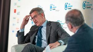 El presidente del PP, Alberto Núñez Feijóo, participa en el V Foro Internacional de Expansión “Retos para una nueva era económica y geopolítica”  en Alcalá de Henares.