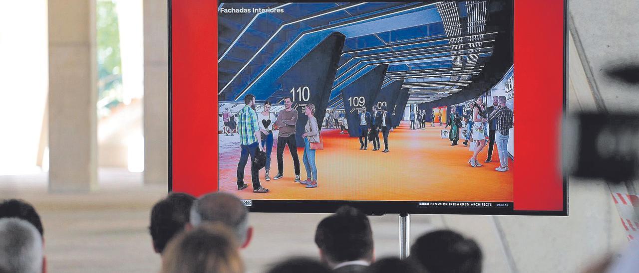 Imagen de la presentación del enésimo proyecto para acabar el Nou Mestalla