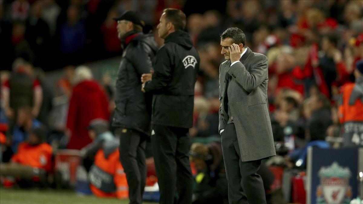 marcosl48059337 barcelona coach ernesto valverde reacts during the champions190507232051