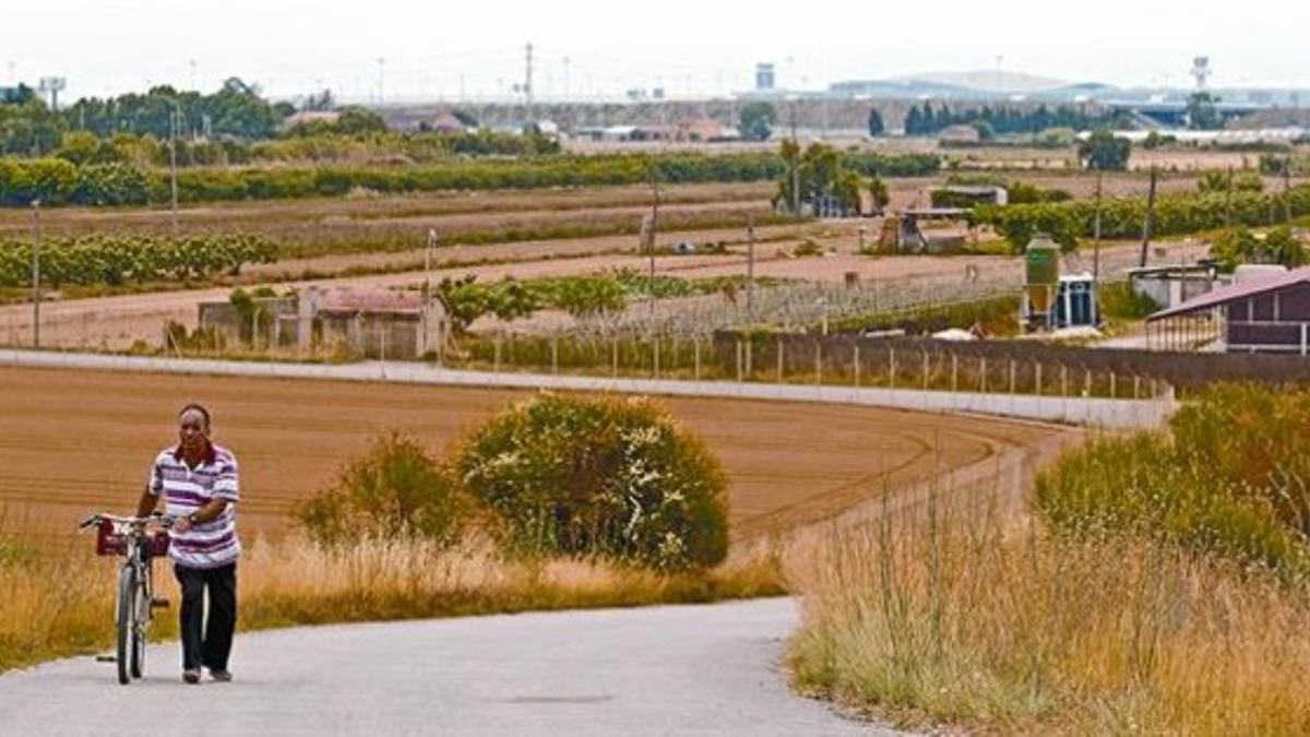 Terrenos agrícolas de Viladecans, junto a la posible ubicación de Eurovegas.