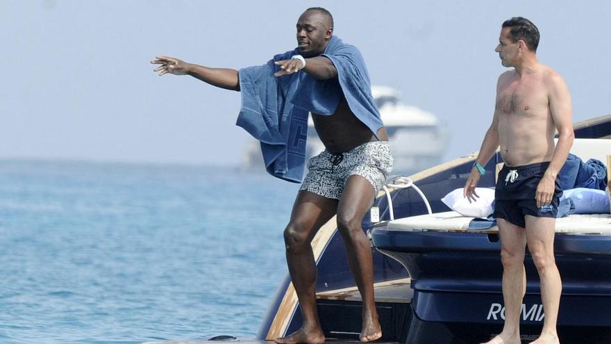 Usain Bolt disfruta del mar y la noche de Ibiza y Formentera