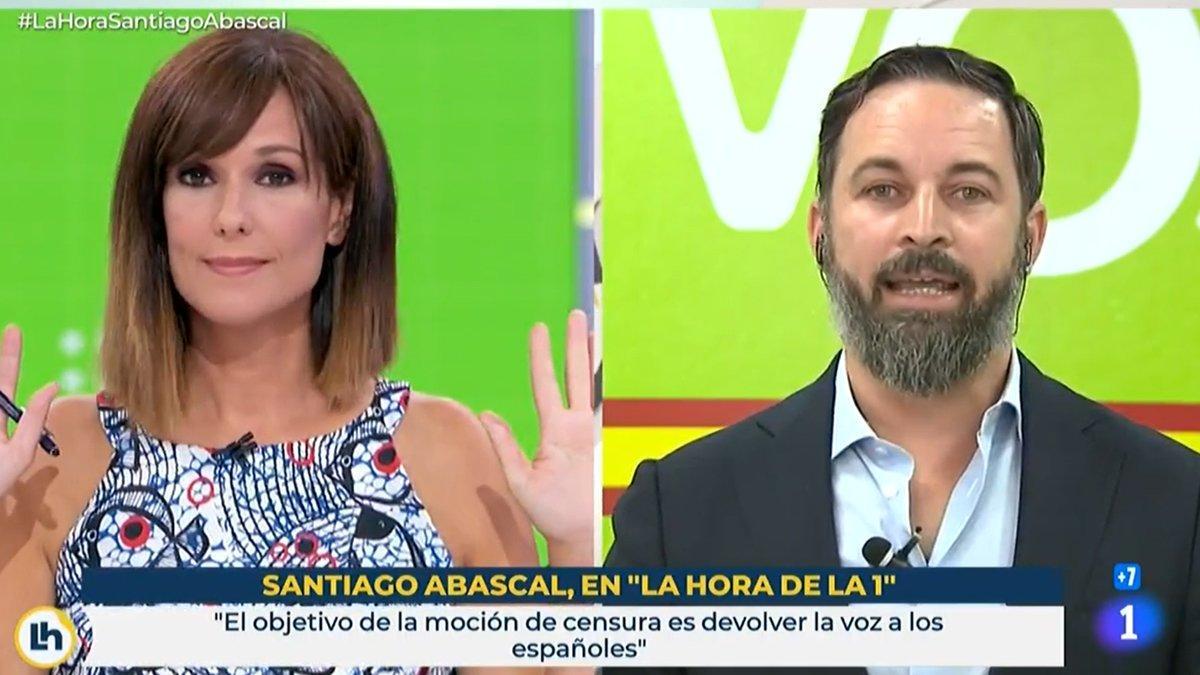 Encontronazo entre Mónica López y Santiago Abascal en TVE