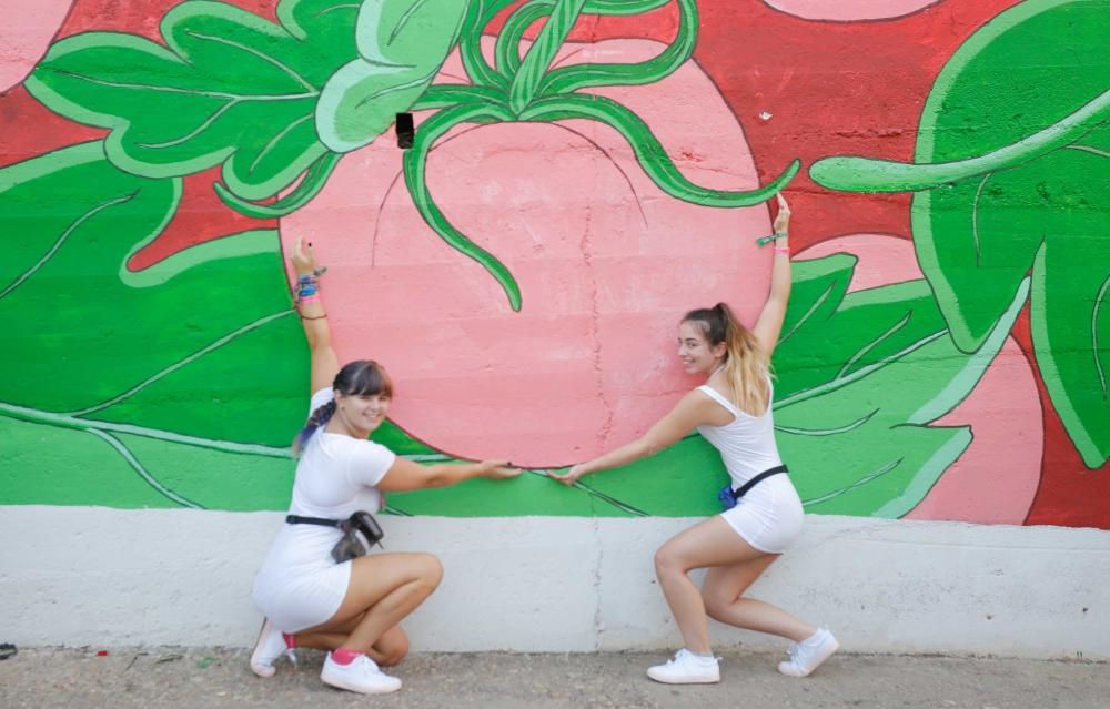 Momentos previos a la Tomatina 2018 en Buñol.