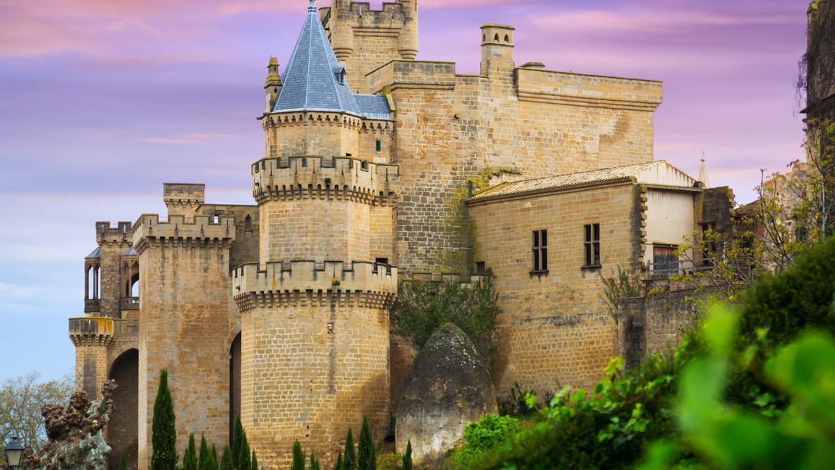 El castillo medieval de Olite en Navarra.
