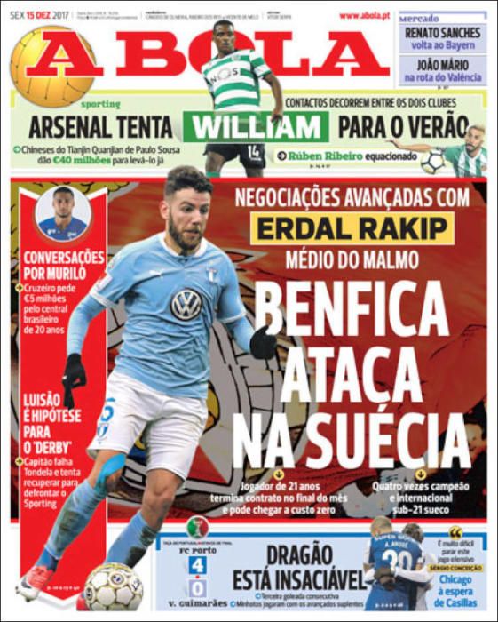 Portadas deportivas del viernes 15 de diciembre