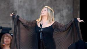 La cantante estadounidense Barbra Streisand, durante un concierto en Berlín. 