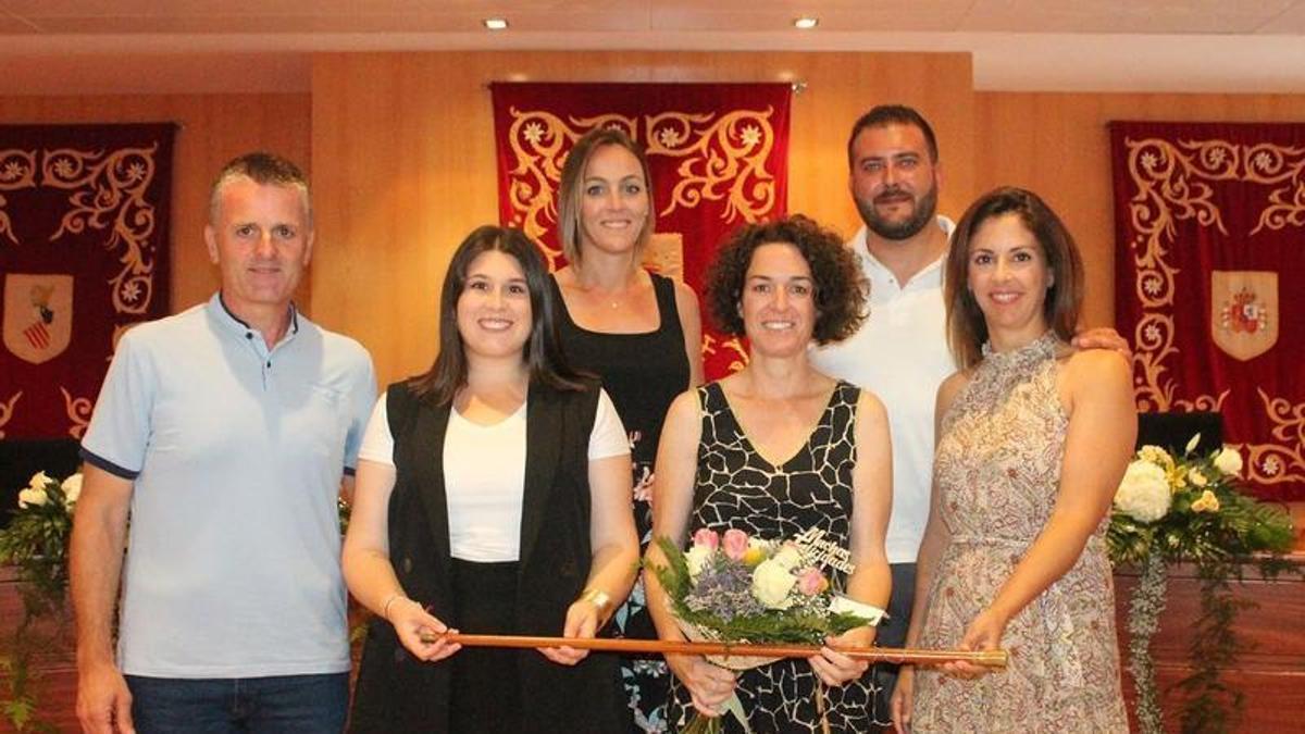 Los seis concejales socialistas del nuevo gobierno de Almenara, el día de la investidura de Estíbaliz Pérez.