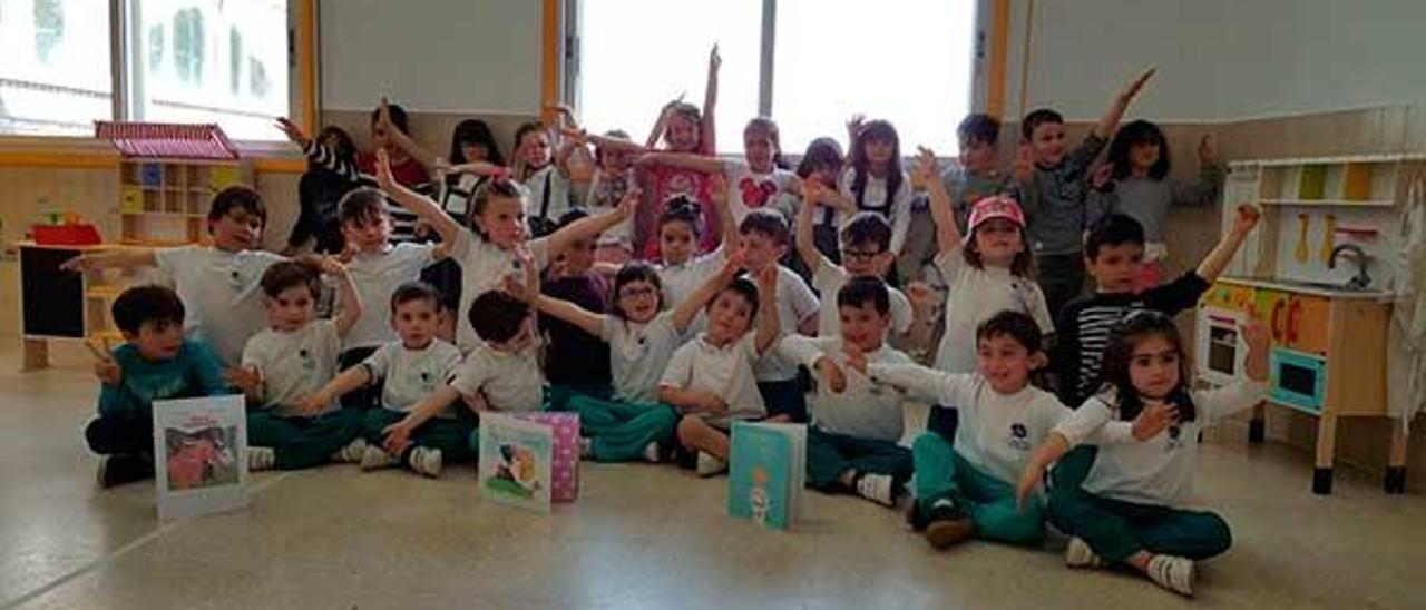 Los alumnos de Infantil del Colegio Vigo que participaron en los talleres.